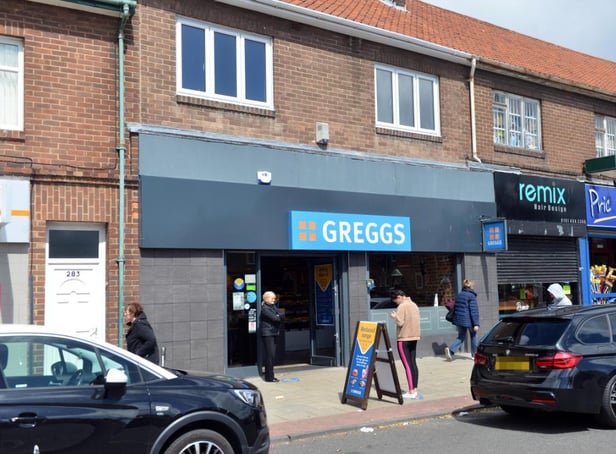 Customers queuing outside the Greggs shop in Prince Edward Road in South Shields shortly after it reopened earlier this month.