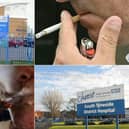 Smoking shelters are to be removed from the grounds of Sunderland Royal and South Tyneside hospitals