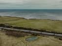 A LNER Azuma train near Easington Colliery.