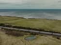 A LNER Azuma train near Easington Colliery.