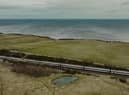 A LNER Azuma train near Easington Colliery.