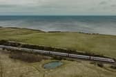 A LNER Azuma train near Easington Colliery.