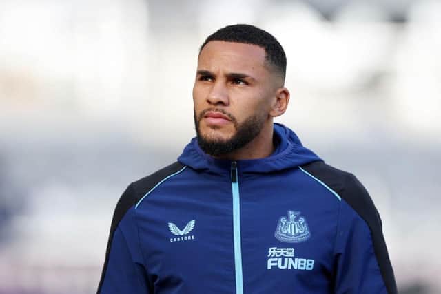 Jamaal Lascelles of Newcastle United arrives at the stadium prior to the Premier League match between Newcastle United and Brentford FC at St. James Park on October 08, 2022 in Newcastle upon Tyne, England. (Photo by Ian MacNicol/Getty Images)
