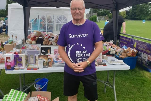 Stan Percival takes part in the Relay for Life.