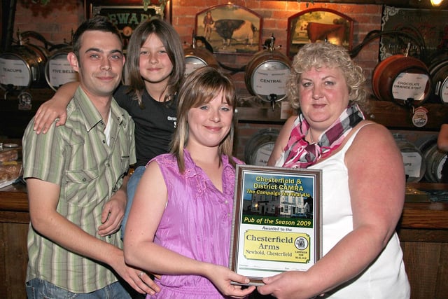 Chesterfield Arms pub of the season in 2009
