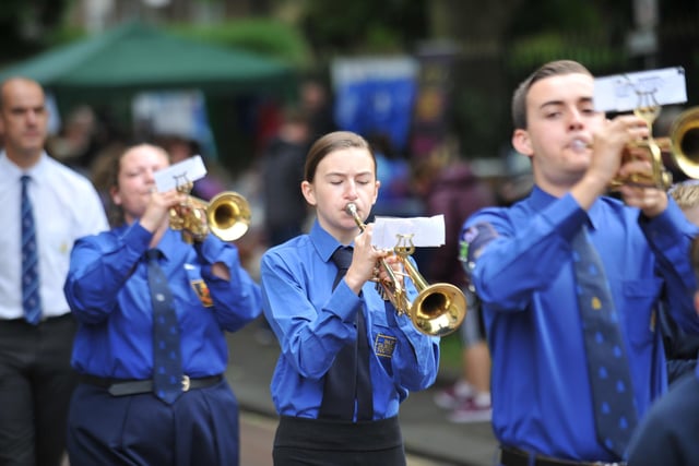 The Living Waters Band entertaining the crowds at Westoe Village Fair in 2018.
