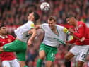 Newcastle United defenders Dan Burn and Fabian Schar put their bodies on the line at Old Trafford (Photo by Stu Forster/Getty Images)