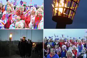 Pictures from the beacon-lighting on the Lawe Top.