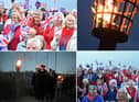 Pictures from the beacon-lighting on the Lawe Top.