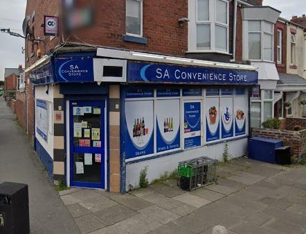 SA Convenience Store on Ashley Road in South Shields has a one star rating from an inspection in November 2021.