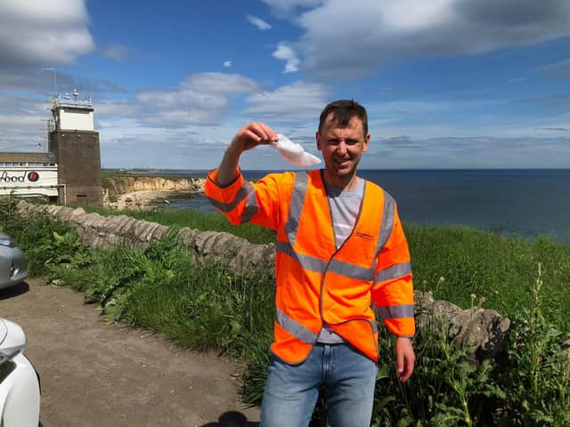 Simon Cyhanko, head of wastewater networks at Northumbrian Water, was among those taking part in the beach cleans