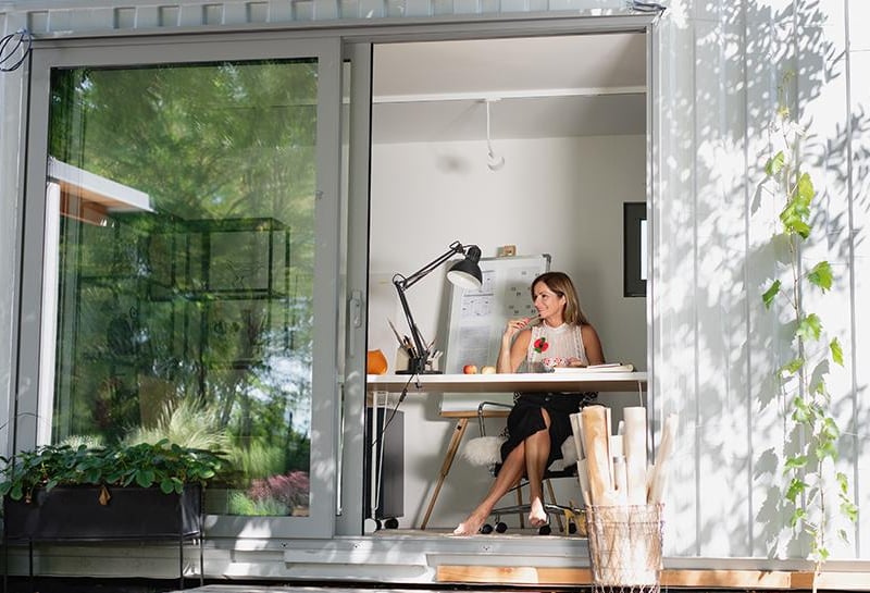 Whatever the future holds, it’s likely more of us will work from home more than we did before, and a home office in the garden provides a nice separation between work and home life.