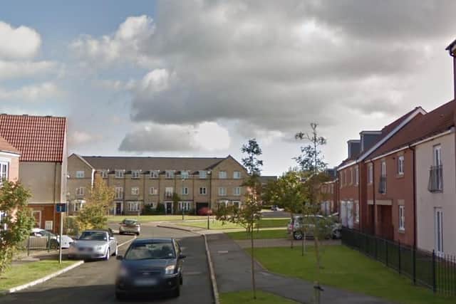 The incident happened on Collingsway, which is part of a new housing development in Darlington. Image copyright Google Maps.