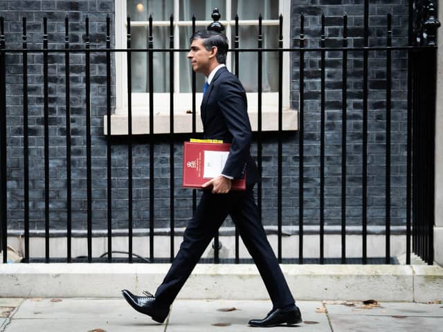 Prime Minister Rishi Sunak departs 10 Downing Street to attend Prime Minister's Questions on his one year anniversary in office. Photo by James Manning/PA Wire