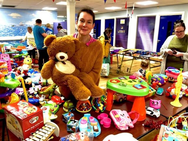 Councillor Sarah McKeown at the free toy collective in South Shields last year.