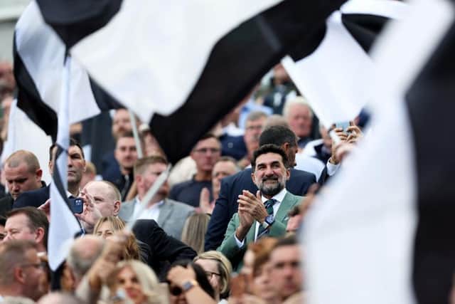 Yasir Al-Rumayyan, Newcastle United chairman looks on prior to the Premier League match between Newcastle United and Manchester City at St. James Park on August 21, 2022 in Newcastle upon Tyne, England. (Photo by Clive Brunskill/Getty Images)
