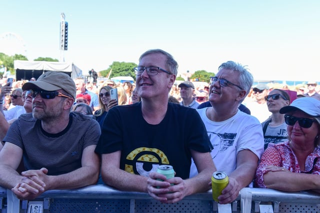 Punters enjoying the show in Bents Park.