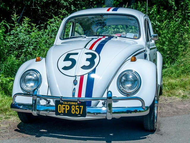 Maybe the most recognisable movie motor ever is Herbie, a 1963 VW Beetle with a mind of its own which has featured in six films, including 1968's The Love Bug, and a short-lived 1980s TV series