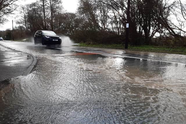 Storm Christoph has caused flooding on Cleadon Lane.