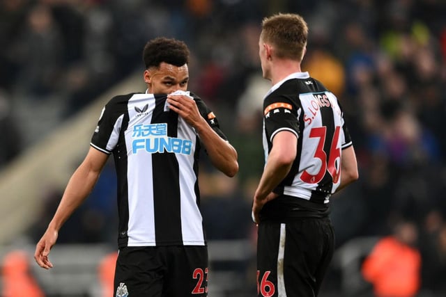 On for Joelinton 59: Came on fighting a losing battle with The Magpies up against it.