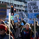 The NHS staff taking action are of course on strike for pay and conditions but they are also on strike to save the NHS – with thousands of avoidable deaths every week. Photo by Carlos Jasso/AFP via Getty Images