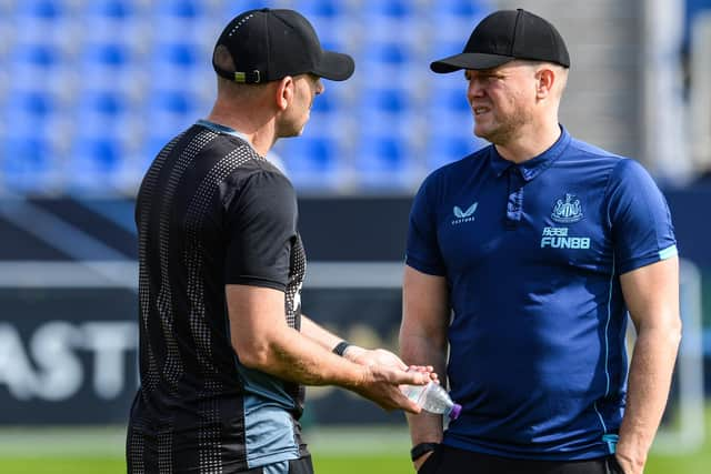 Newcastle United head coach Eddie Howe in Riyadh, Saudi Arabia.