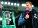 Newcastle United head coach Eddie Howe with the Carabao Cup.