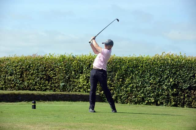 Brother Scott Rutherford at the Chloe and Liam Together Forever Trust charity golf day at South Shields Golf Club.  