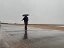 One hardy soul braves the elements