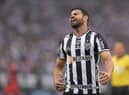 Atletico Mineiro's Diego Costa reacts during the first leg football match of the 2021 Brazil Cup final against Athletico Paranaense at the Mineirao stadium in Belo Horizonte, on December 12, 2021. (Photo by DOUGLAS MAGNO / AFP) (Photo by DOUGLAS MAGNO/AFP via Getty Images)