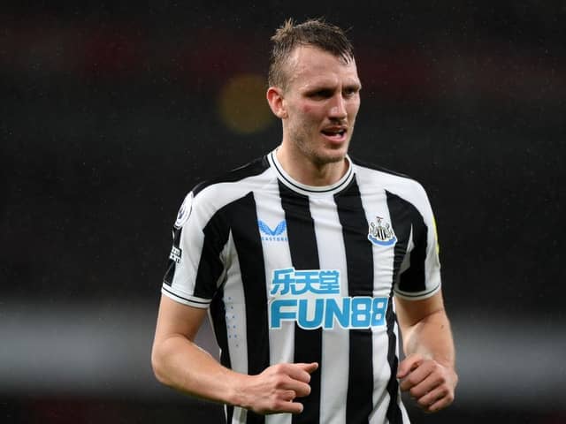 Newcastle United defender Dan Burn against Arsenal.