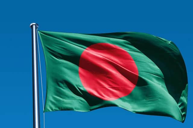 The Bangladesh flag.