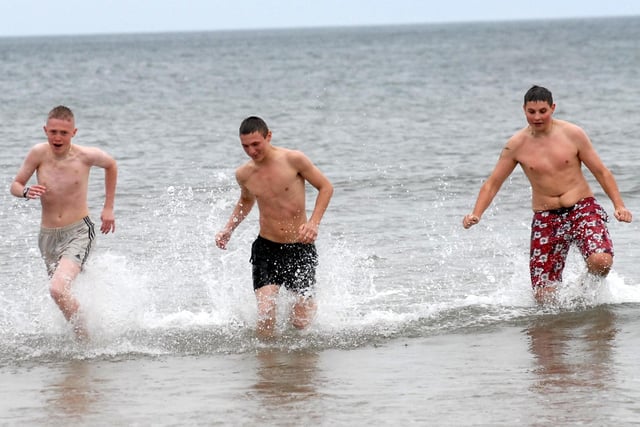 Splashing around during the August Bank Holiday in 2008.