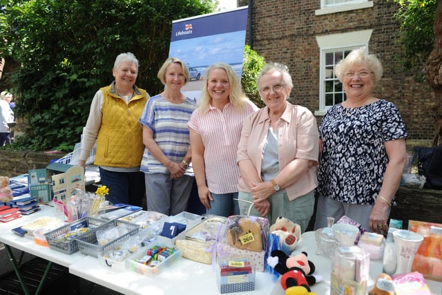 South Shields Ladies RNLI smile for the camera at their stall.