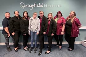 Springfield Healthcare Darlington team with service user