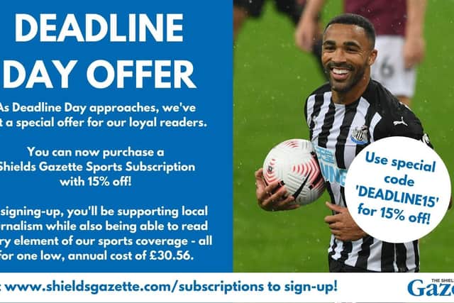 Shields Gazette has launched a discounted sport-only subscription offer.