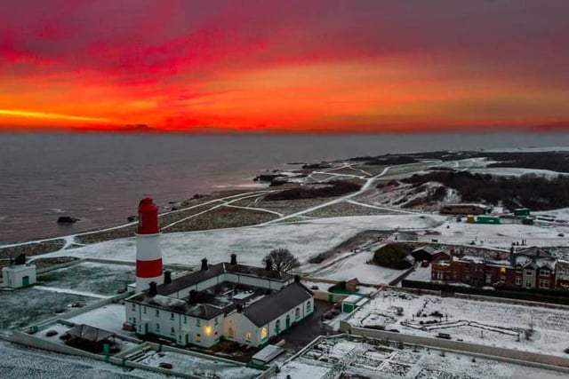 Shepherd's warning! A sunrise at Souter - and what a sunrise it is.