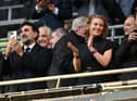 Newcastle United chairman Yasir Al-Rumayyan and co-owner Amanda Staveley at Wembley last month.