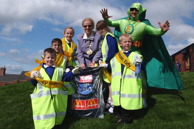 These keen children were helping to launch the Just Bin It project at Southwick Village Farm 19 years ago. Remember this?