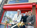Official opening of Stems Exclusive on Whiteleas Way by Mayor Pat Hay and Mayoress Jean Copp with owners Rachel McKeith and Omar Ames.