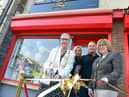 Official opening of Stems Exclusive on Whiteleas Way by Mayor Pat Hay and Mayoress Jean Copp with owners Rachel McKeith and Omar Ames.