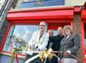 Official opening of Stems Exclusive on Whiteleas Way by Mayor Pat Hay and Mayoress Jean Copp with owners Rachel McKeith and Omar Ames.