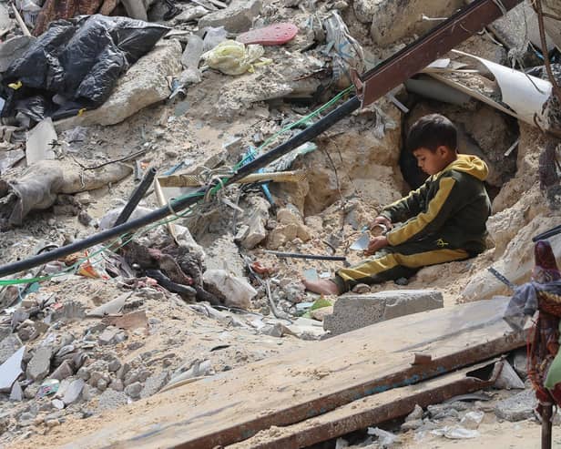 The horrors of the war in Gaza. Photo by Omar Al-Qattaa via Getty Images
