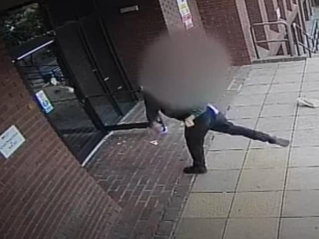 CCTV catches angry man throwing mayonnaise, bread and eggs at magistrates court