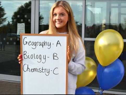 Emma Swinney from St. Joseph's Catholic Academy is going to study pharmacy at Sunderland University.