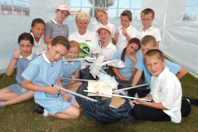 A lesson in litter picking at Town End Primary School in 2006. Does this bring back memories?