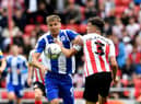 Charlie Wyke playing for Sunderland against Wigan.