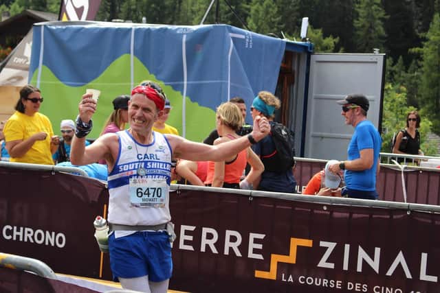 Carl Mowatt taking on the Sierre-Zinal in Switzerland, one of his previous challenges