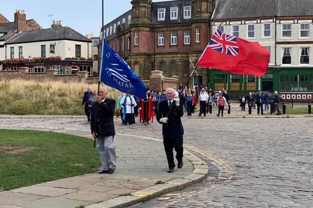 Seafarers past and present were honoured at an annual service paying tribute to the Merchant Navy in South Shields.