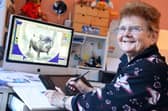 Sheila Graber at work.